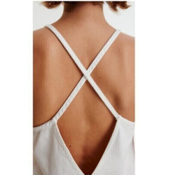 ZARA White Overall Berit Summer Romper- Large - Picture 11 of 16